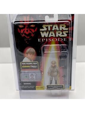 Star Wars Episode I Anakin Skywalker (CommTech) Hasbro 1998 MOC Tatooine New